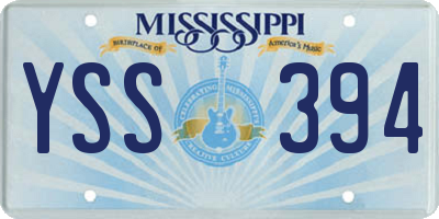 MS license plate YSS394