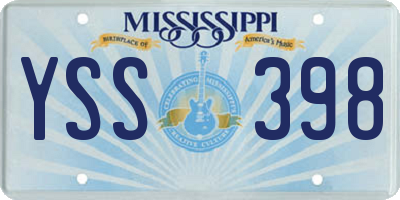 MS license plate YSS398