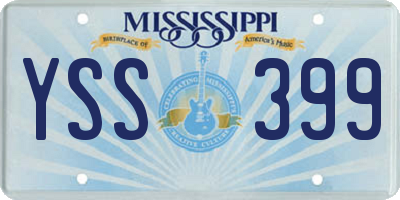 MS license plate YSS399