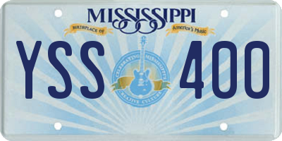 MS license plate YSS400