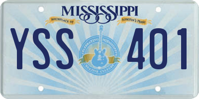 MS license plate YSS401