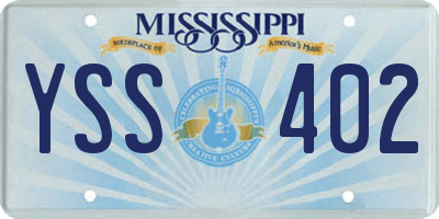 MS license plate YSS402