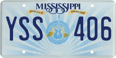 MS license plate YSS406