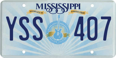 MS license plate YSS407