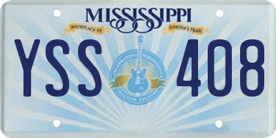 MS license plate YSS408