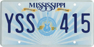 MS license plate YSS415