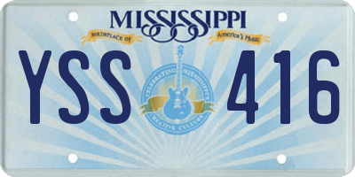 MS license plate YSS416