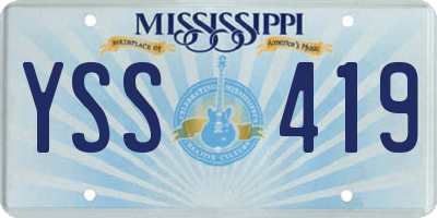 MS license plate YSS419