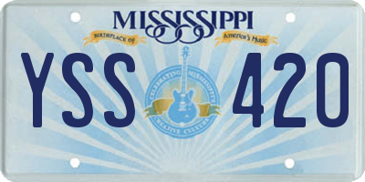 MS license plate YSS420