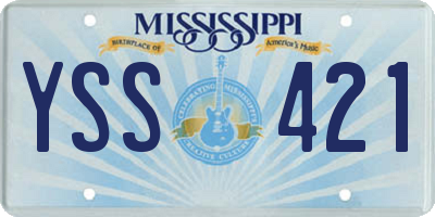MS license plate YSS421