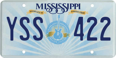 MS license plate YSS422