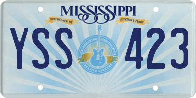 MS license plate YSS423