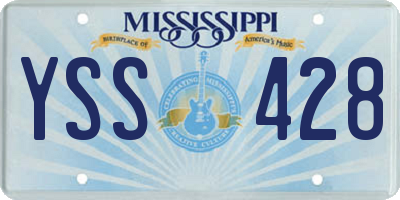 MS license plate YSS428
