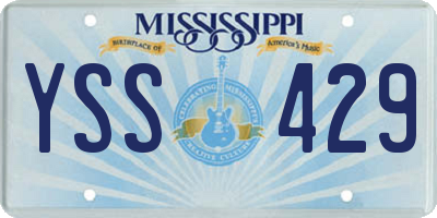 MS license plate YSS429