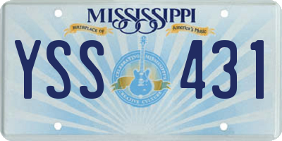 MS license plate YSS431