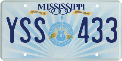 MS license plate YSS433