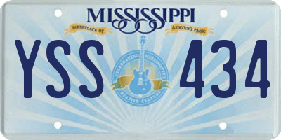 MS license plate YSS434