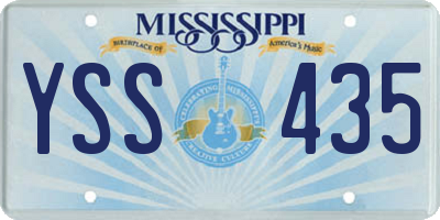 MS license plate YSS435
