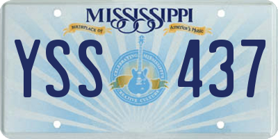 MS license plate YSS437