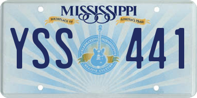 MS license plate YSS441