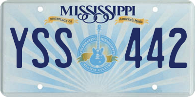 MS license plate YSS442