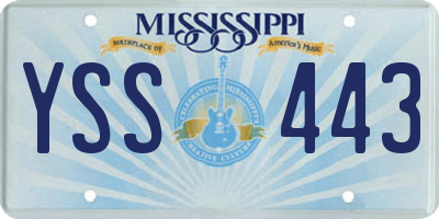 MS license plate YSS443