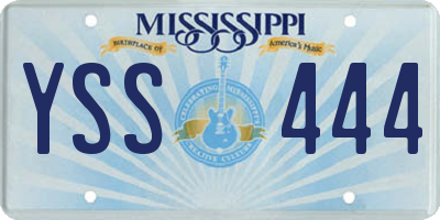 MS license plate YSS444