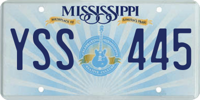 MS license plate YSS445