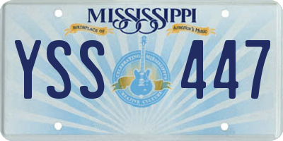 MS license plate YSS447