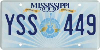 MS license plate YSS449