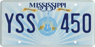 MS license plate YSS450