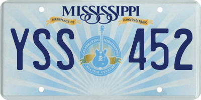 MS license plate YSS452