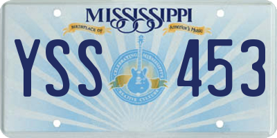 MS license plate YSS453