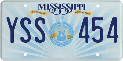 MS license plate YSS454