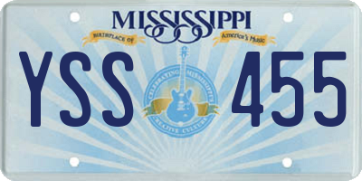 MS license plate YSS455