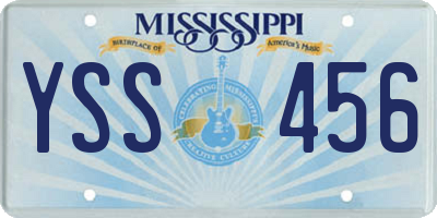 MS license plate YSS456