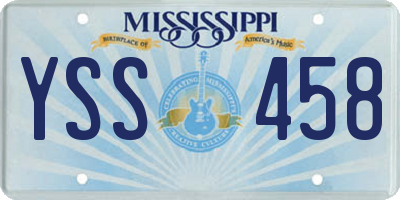 MS license plate YSS458