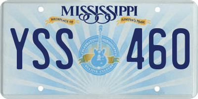 MS license plate YSS460
