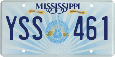 MS license plate YSS461