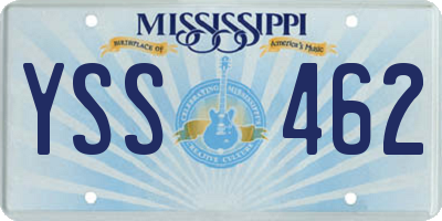 MS license plate YSS462