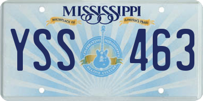 MS license plate YSS463