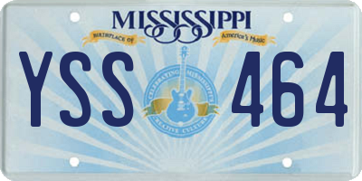 MS license plate YSS464