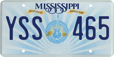 MS license plate YSS465