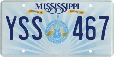 MS license plate YSS467