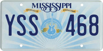 MS license plate YSS468