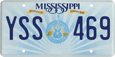 MS license plate YSS469