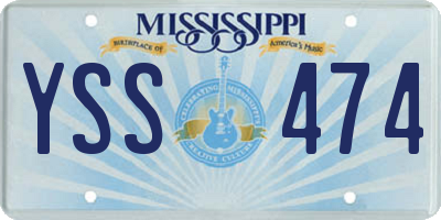 MS license plate YSS474