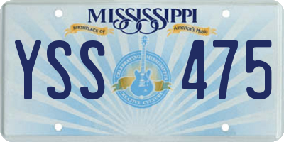 MS license plate YSS475