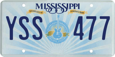 MS license plate YSS477