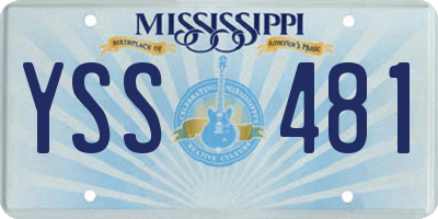 MS license plate YSS481
